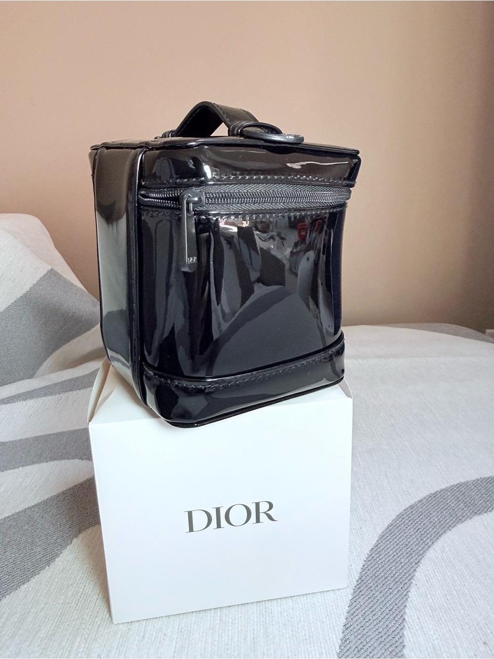 Dior Black Top Handle Cosmetic bag - Picture 5 of 8